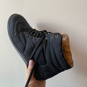 MM6 Maison Martian margiela quilted nylon black high tops